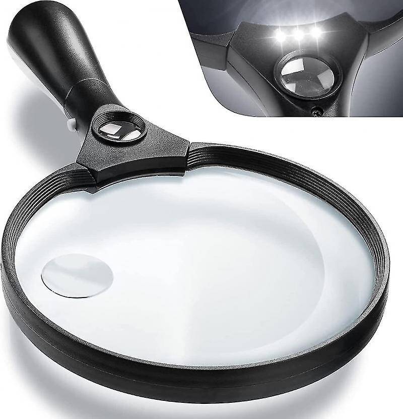Extra Large Led Handheld Magnifying Glass with Light