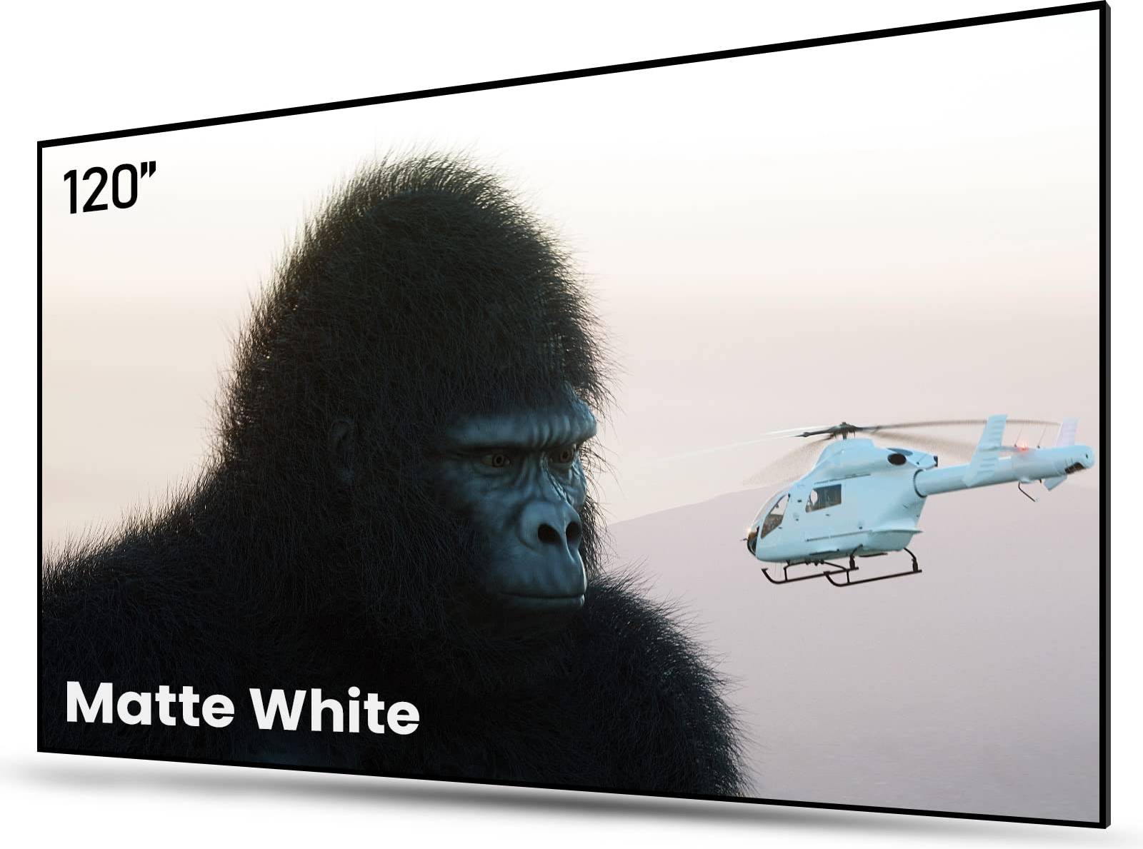 120 in projector screen Awol Vision 120-inch Matte White Projector Screen, Fixed Frame