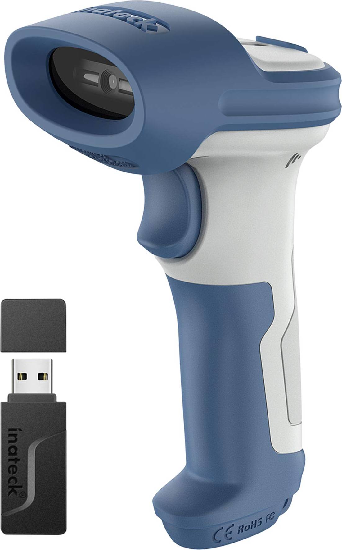 Inateck Barcode Scanner Weiss Blau