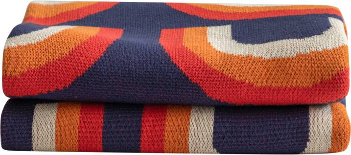 Ancoree Cotton Rainbow Pattern Blankets Multicolour