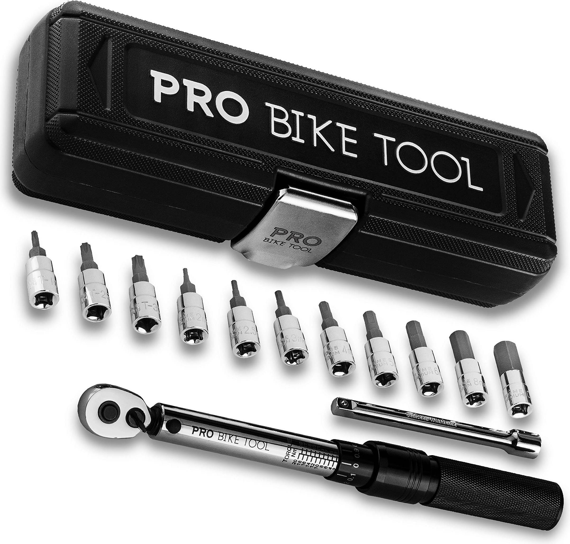 Pro Bike Tool 1/4 Inch Drive Click Torque Wrench Set