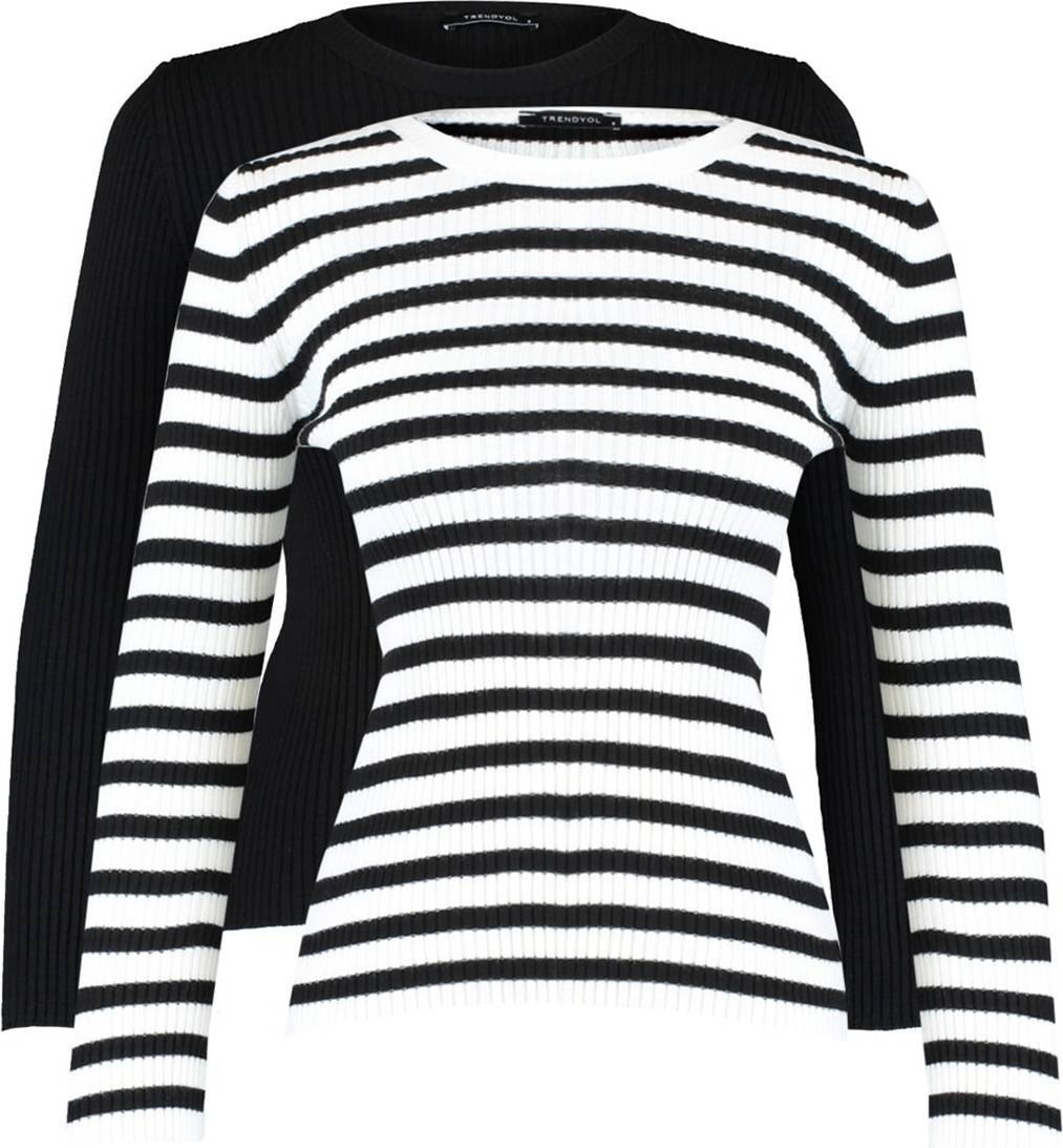 Trendyol Collection Pullover - Sort/Hvid