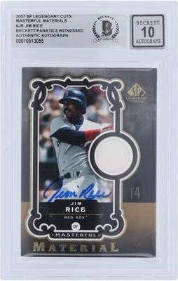 Jim Rice Boston Red Sox Autographed 10 Card