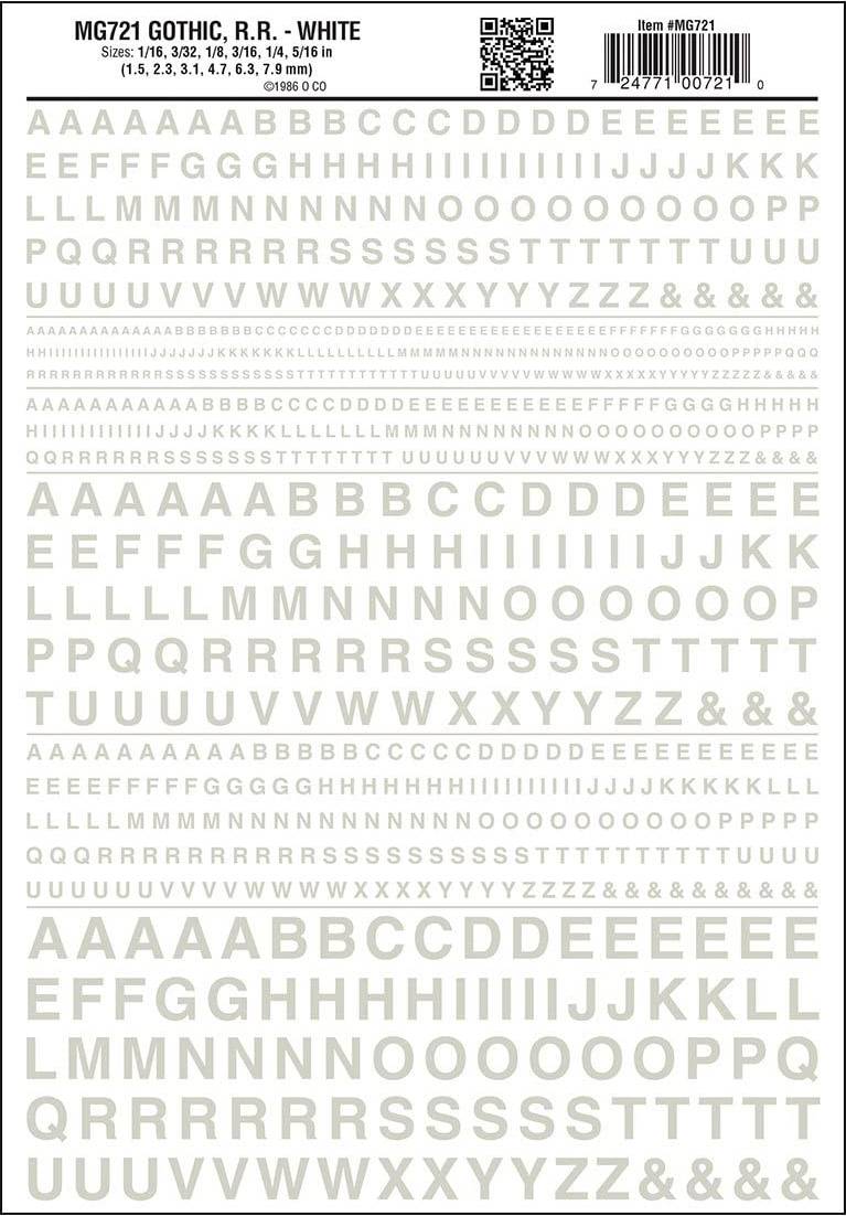 Gothic Letters, White
