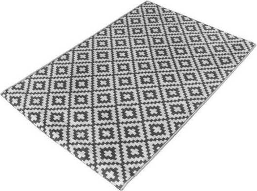 Geometric Rug Large Garden Grey, White cm