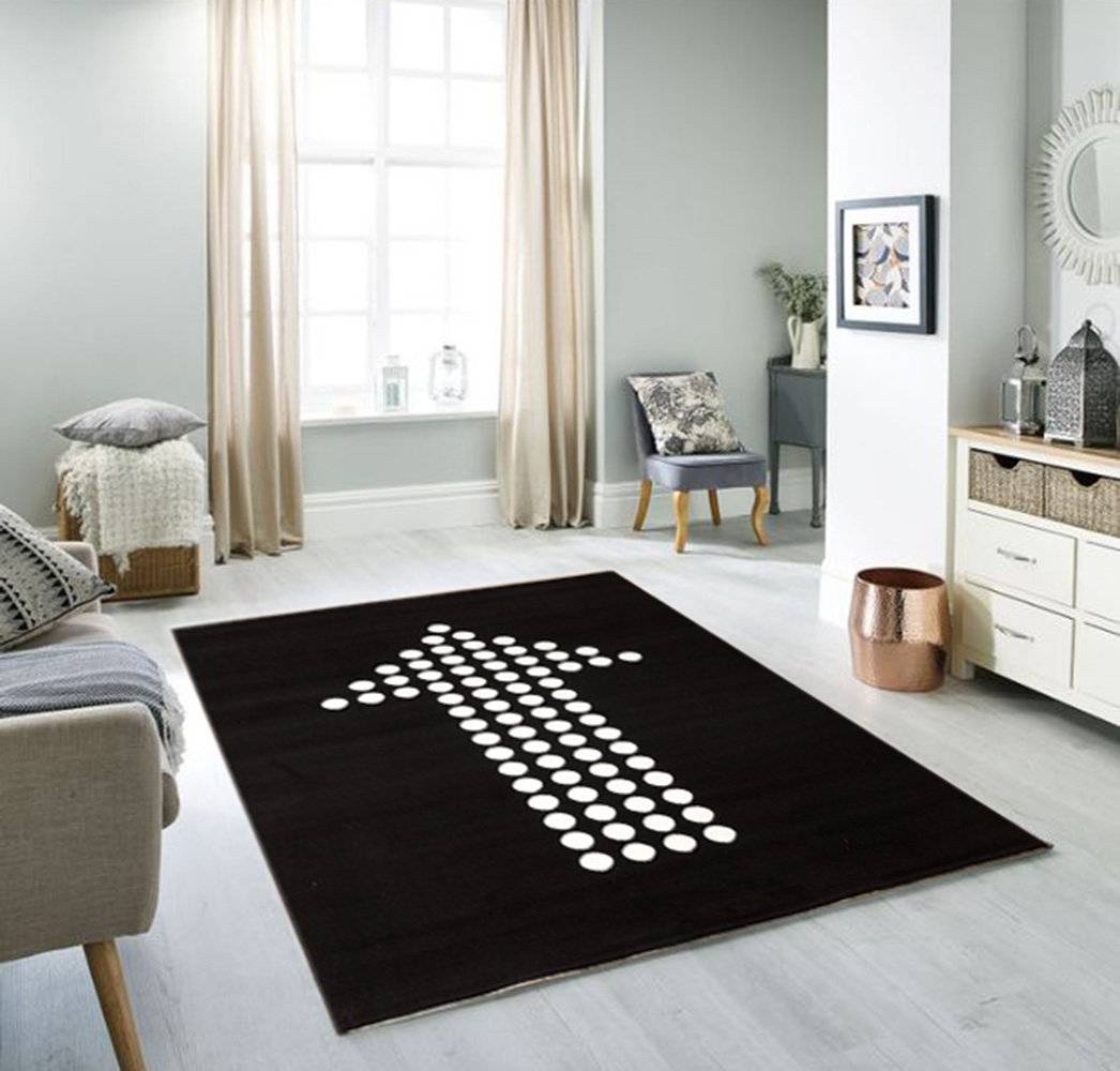 Happy Larry Flash Rug Black