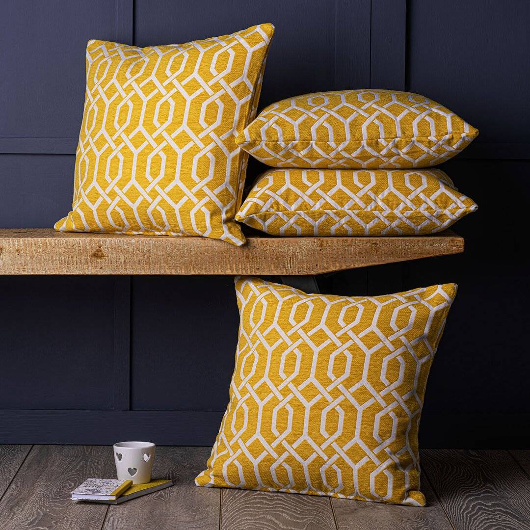 Zipcode Design Fulvous Geometric Cushion Cover Yellow