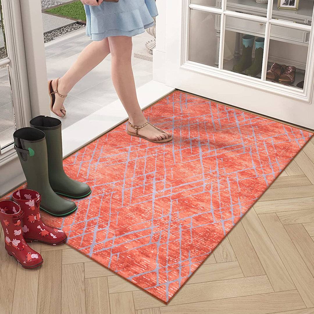 Metro Lane Room Red/Grey Rug