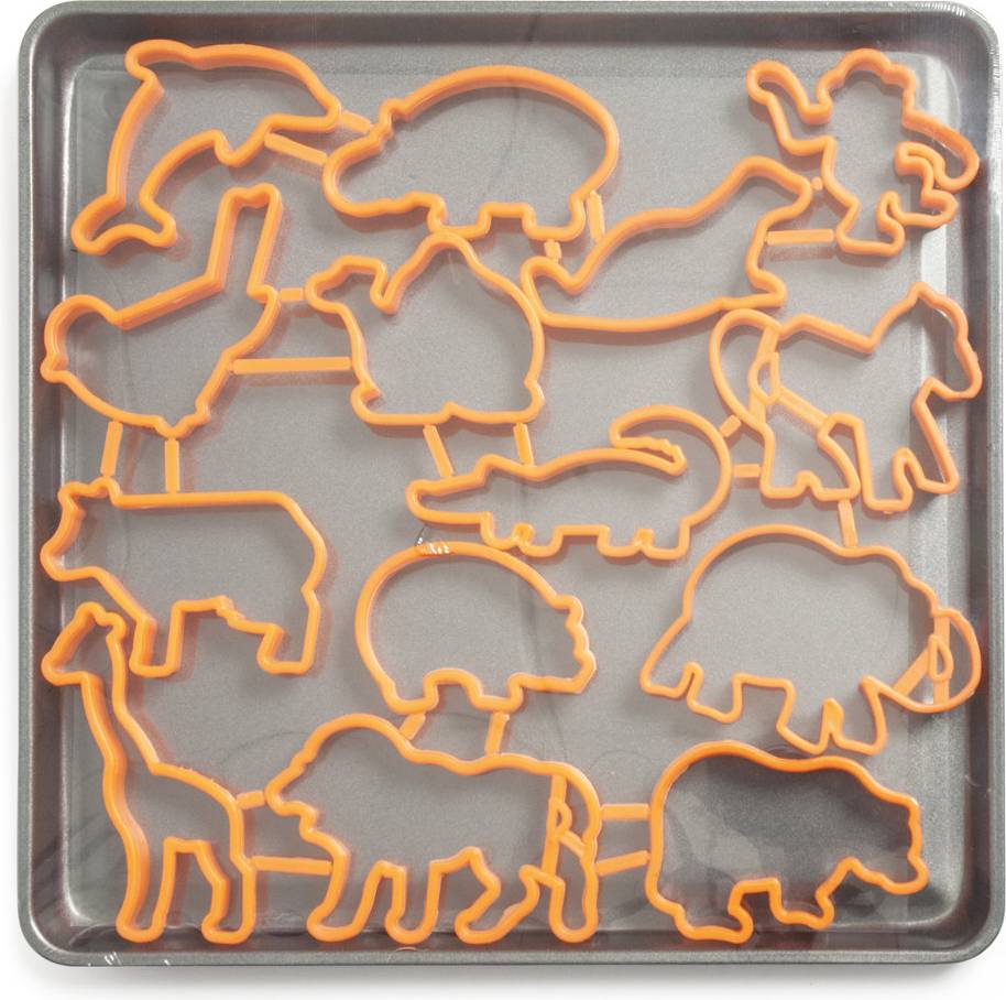 Excèlsa Backing Tray With Animals Biscuits Cookie Cutter