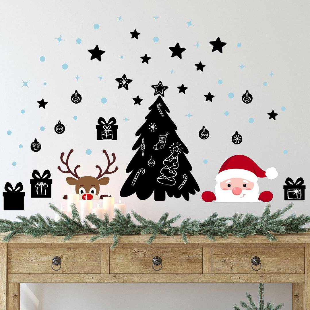 Santa and Rudolph Sticker