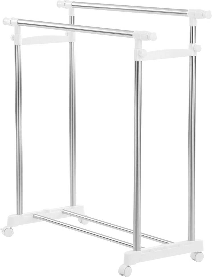 Heavy duty clothes drying rack Rebrilliant Heavy Duty Dual Level Retractable Rolling Drying Rack