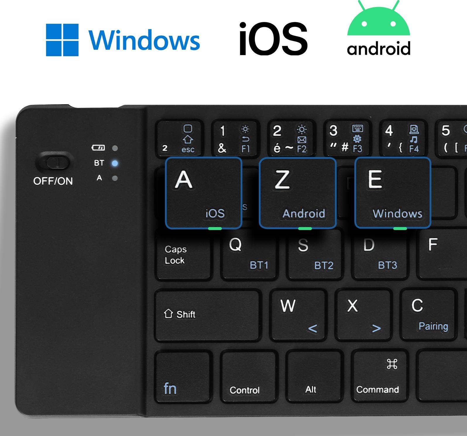 Mini Clavier Bluetooth AZERTY Android iOS Et Windows