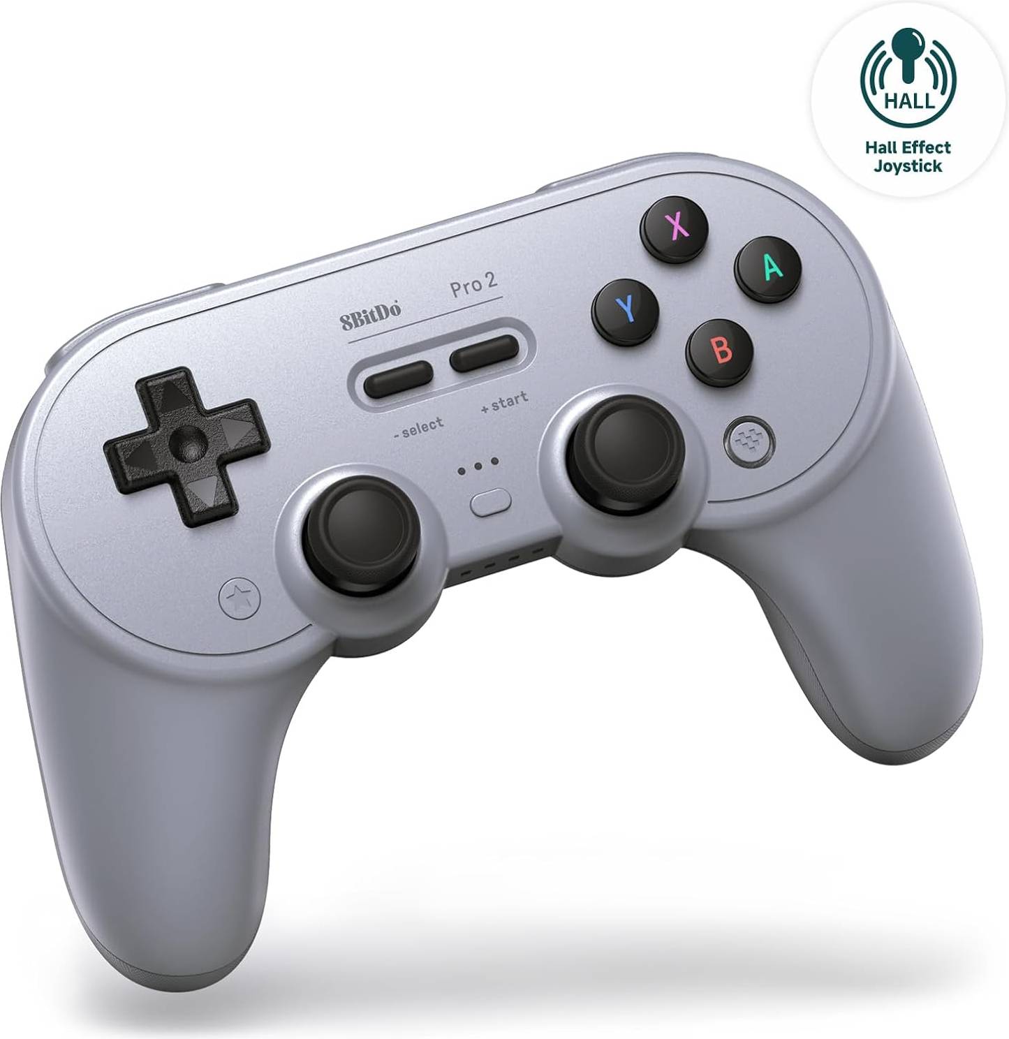 8Bitdo Pro 2 Bluetooth Gamepad Hall Effect Edition - Grey