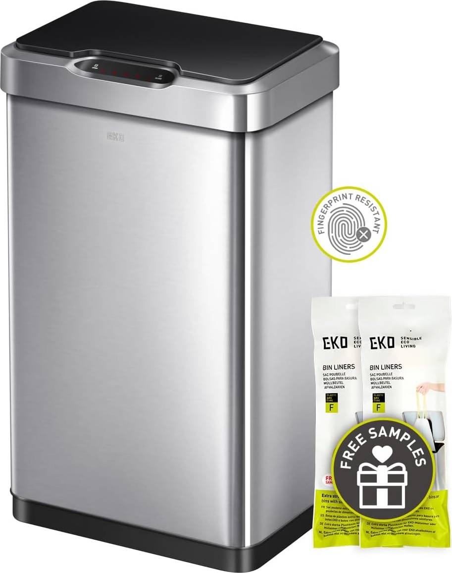 Eko Rectangular Motion Sensor Trash Can