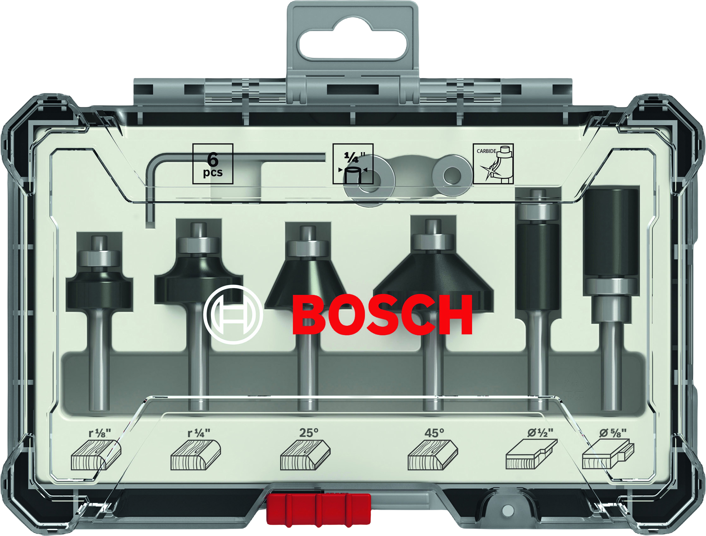 Bosch frässtålset Bosch 2 607 017 470 Trim Edging Router Bit 6pcs