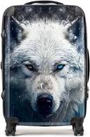 Warren Reed Wolf Face Splashart Suitcase