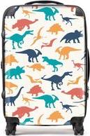 Warren Reed Multicoloured Dinosaurs Suitcase Blue