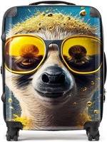 Warren Reed With Golden Splashart Suitcase