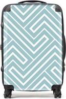 Warren Reed And White Geometric Pattern Suitcase Green