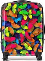 Warren Reed Rainbow Butterflies Suitcase Red