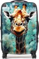 Warren Reed Splashart Giraffe Face Suitcase