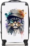 Warren Reed Coon Cat Splashart Suitcase Multi