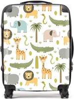 Warren Reed Safari Animals Suitcase Green