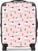 Warren Reed Happy Lama Suitcase Pink Large