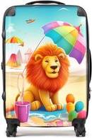 Warren Reed On A Beach Holiday Suitcase Yellow