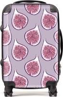 Warren Reed Modern Fig Pattern Suitcase Purple