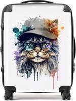 Warren Reed Coon Cat Splashart Suitcase Multi