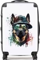 Warren Reed German Shepherd Splashart Suitcase