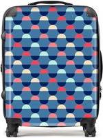 Warren Reed Geometric Pattern Suitcase Blue