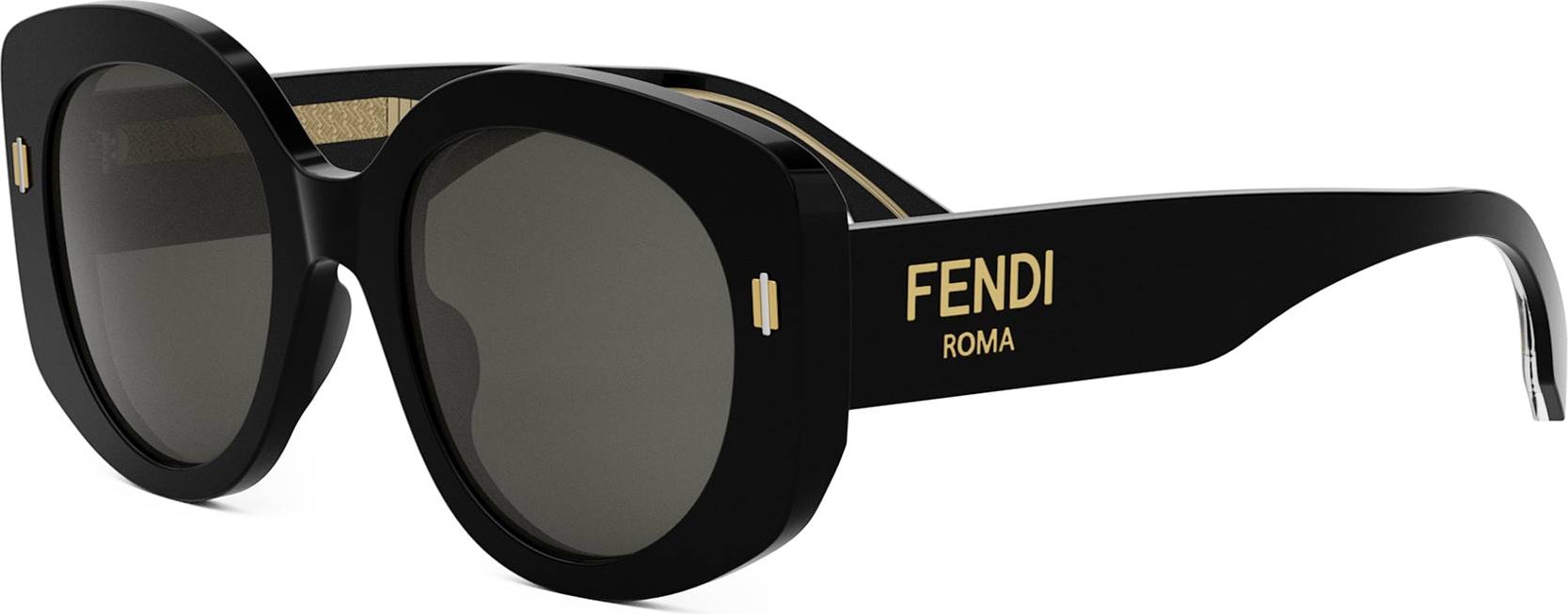 Fendi Roma Runde Solbriller - Sort
