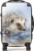 Warren Reed Hedgehog Watercolour Suitcase Brown Cabin