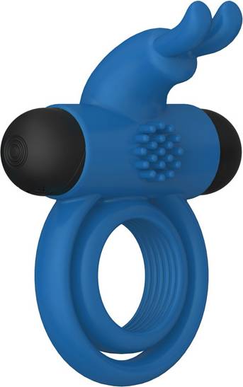 Double Rings Rabbit Clit Rechargeable Cock Ring