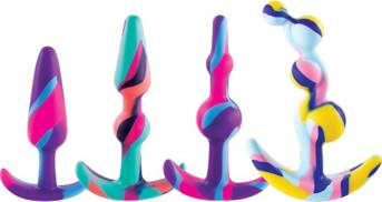 Colorful Silicone Butt Plug Training Set