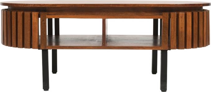 ‎Indian Hub Slatted Rectangular Mango Coffee Table