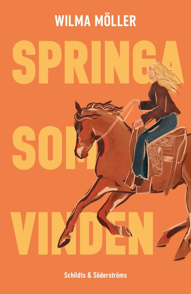 Springa som vinden häftad