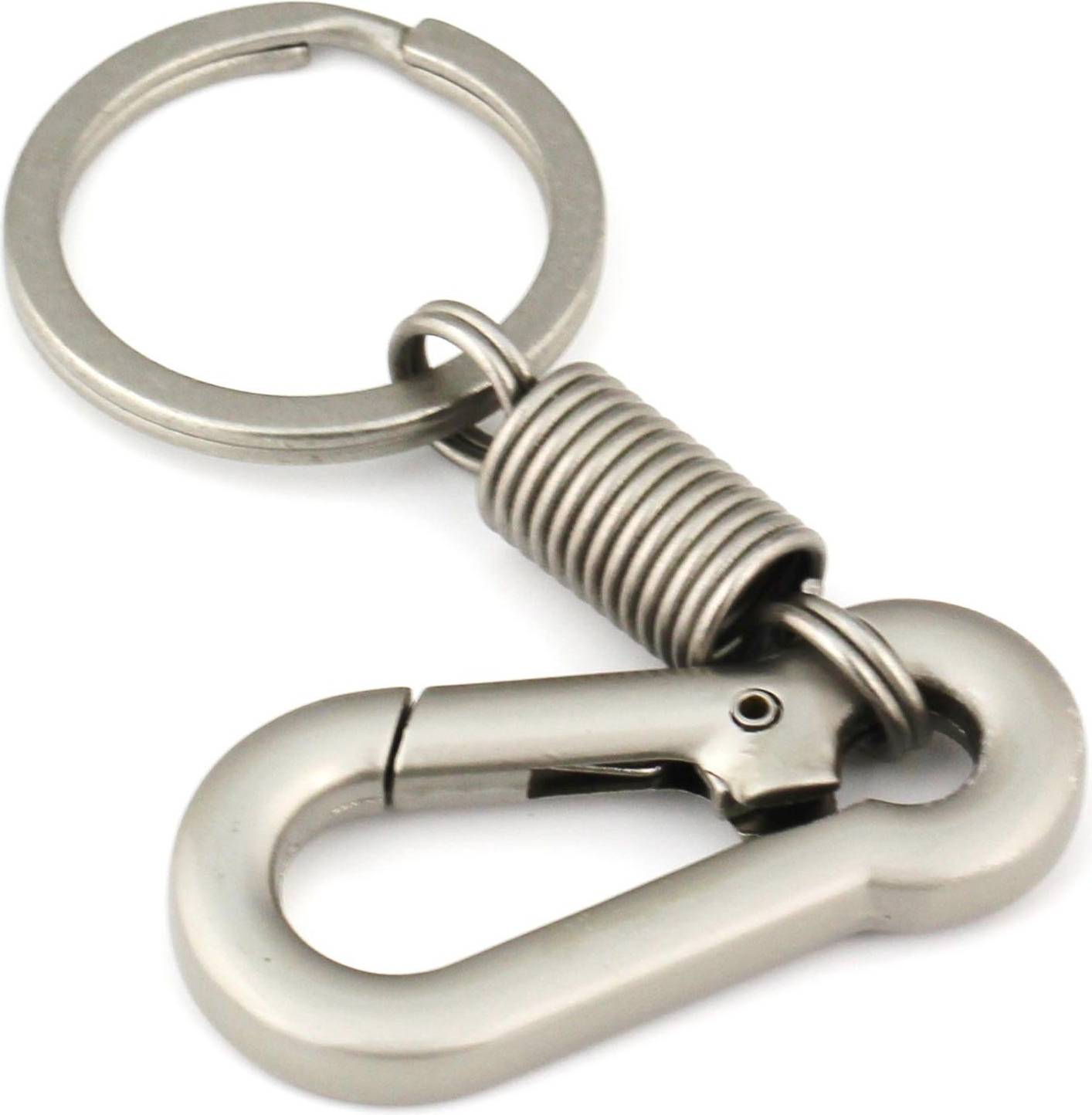 Maycom Retro Style Simple Strong Carabiner Keychain - Matte Silver
