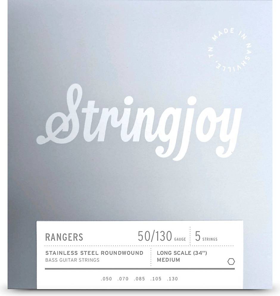 5 strings bass guitar Stringjoy Rangers 5 String Long Scale Stainless Steel Bass Guitar Strings 50 130