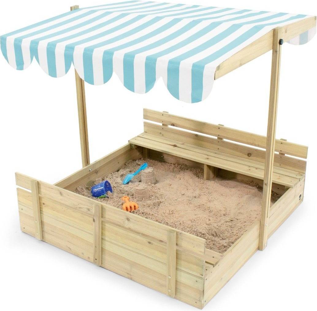 Sandpit With Adjustable Canopy