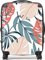 Warren Reed Tropical Leaf Pattern Suitcase