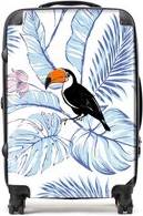 Warren Reed Tropical Toucan Suitcase Blue