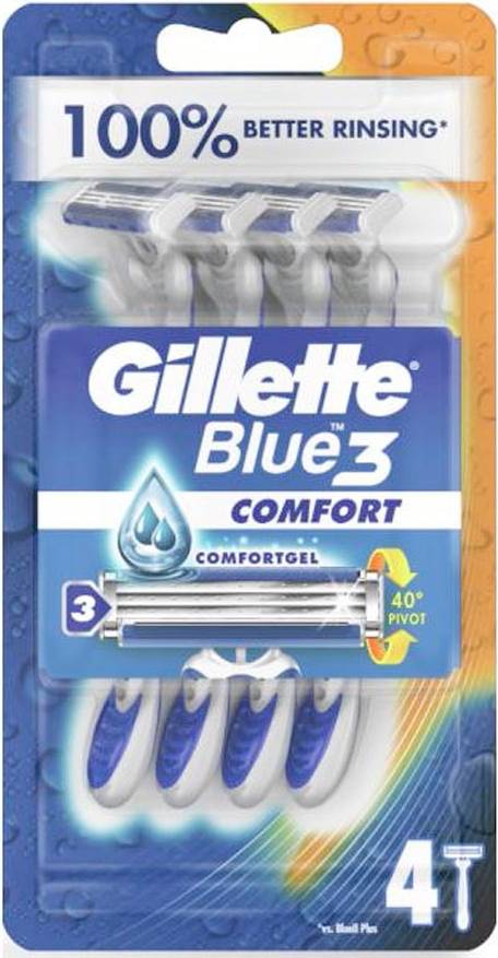 Gillette Blue 3 Comfort Razor 4-pk