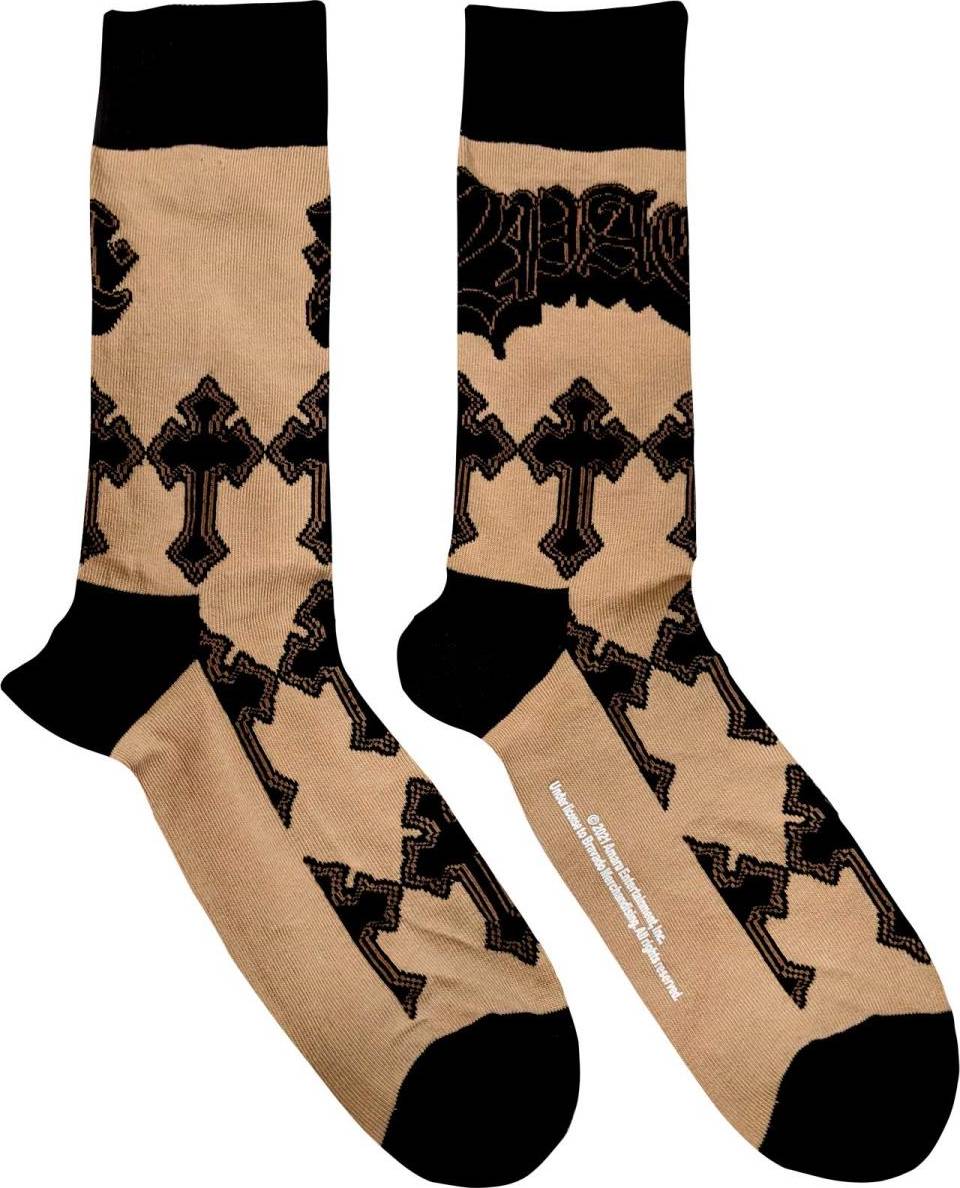 Tupac Neutral Crosses Socks