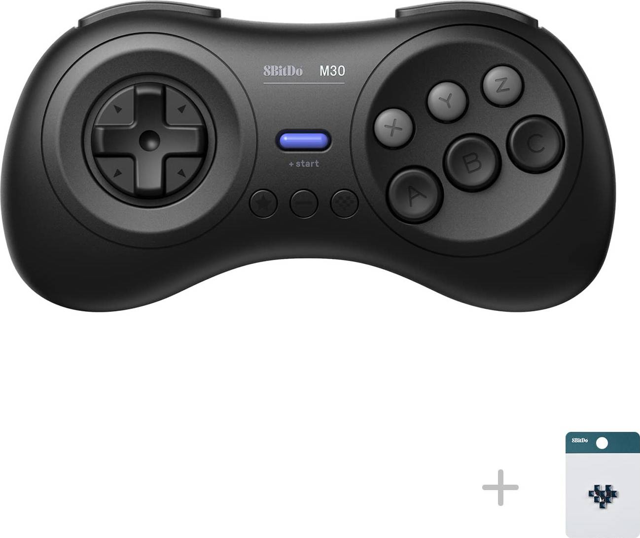 8Bitdo M30 Wireless Bluetooth Controller Retro Gamepad for Switch, PC Windows, MacOS, Android, Raspberry Pi with Sega Genesis & Sega Mega Drive Style Black