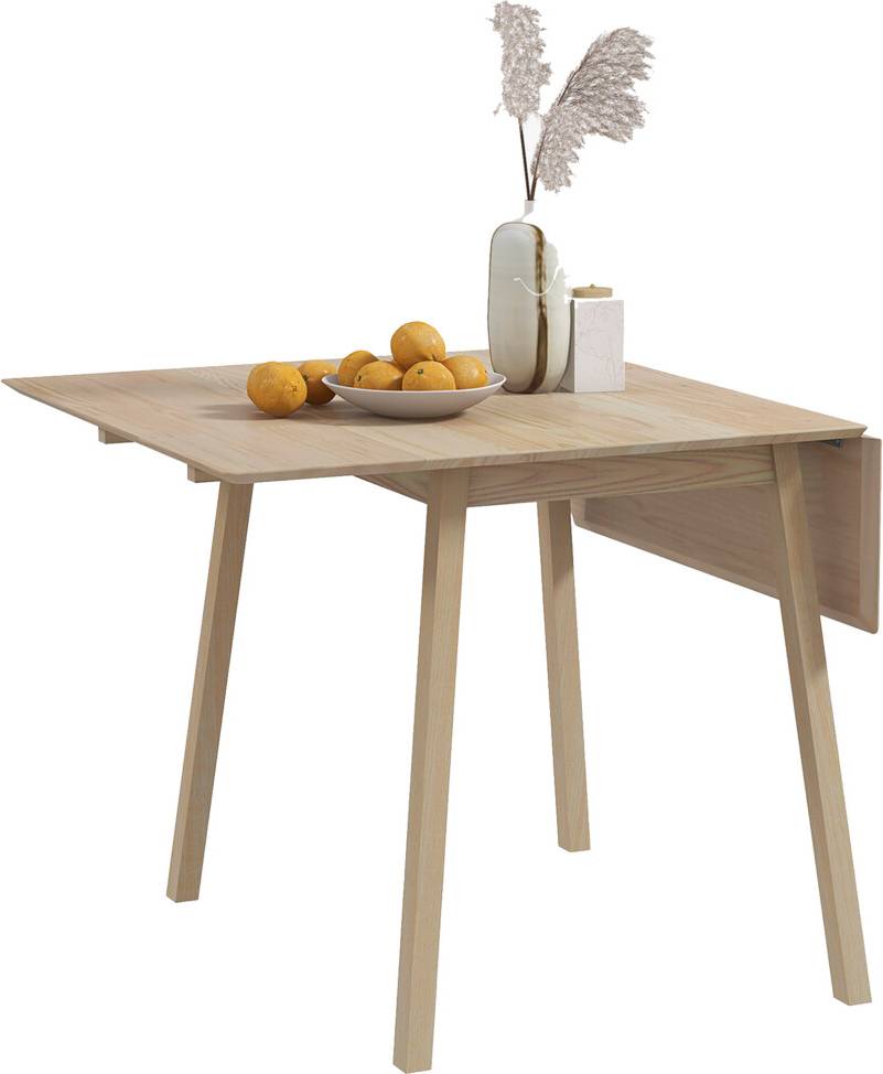 Homcom Extendable Yellow Dining Table 86x110cm