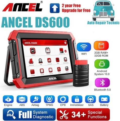DS600 Automotive Scanner ECU Coding DPF TPMS IMMO OBD2
