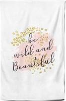 Warren Reed Wild And Beautiful Tea Kitchen Towel Pink, Multicolour